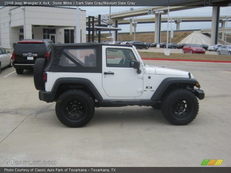 Stone White / Dark Slate Gray/Medium Slate Gray 2008 Jeep Wrangler X 4x4