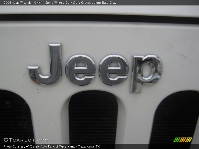 Stone White / Dark Slate Gray/Medium Slate Gray 2008 Jeep Wrangler X 4x4