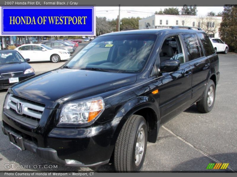 Formal Black / Gray 2007 Honda Pilot EX