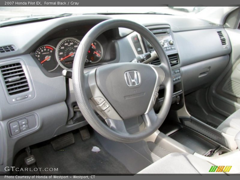 Formal Black / Gray 2007 Honda Pilot EX