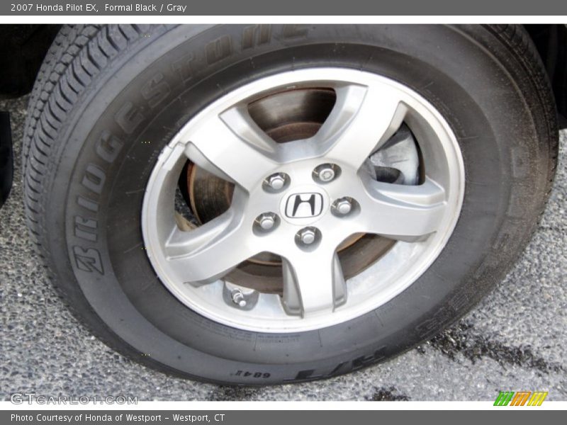 Formal Black / Gray 2007 Honda Pilot EX