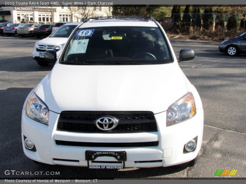 Super White / Dark Charcoal 2010 Toyota RAV4 Sport 4WD