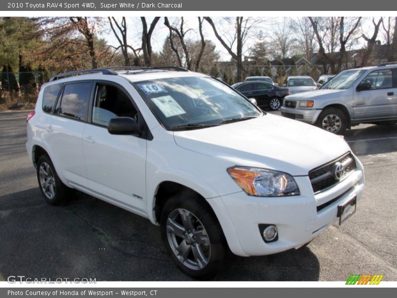 Super White / Dark Charcoal 2010 Toyota RAV4 Sport 4WD