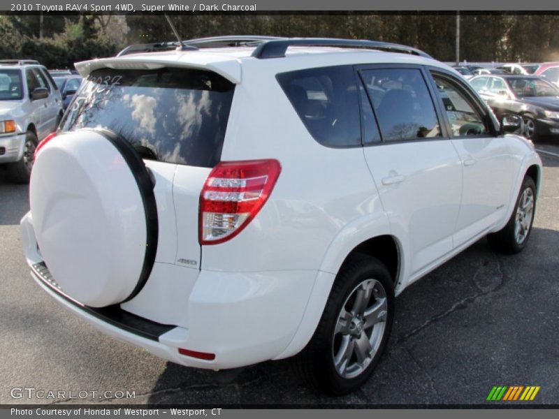 Super White / Dark Charcoal 2010 Toyota RAV4 Sport 4WD