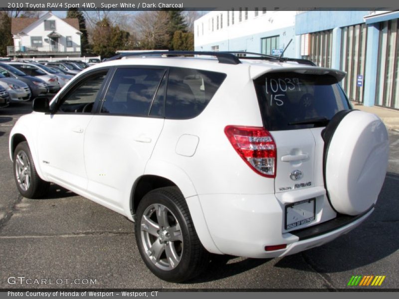 Super White / Dark Charcoal 2010 Toyota RAV4 Sport 4WD