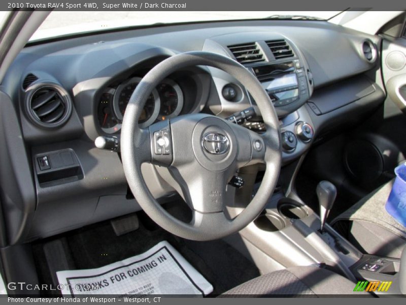 Super White / Dark Charcoal 2010 Toyota RAV4 Sport 4WD