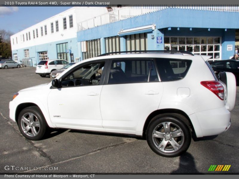 Super White / Dark Charcoal 2010 Toyota RAV4 Sport 4WD