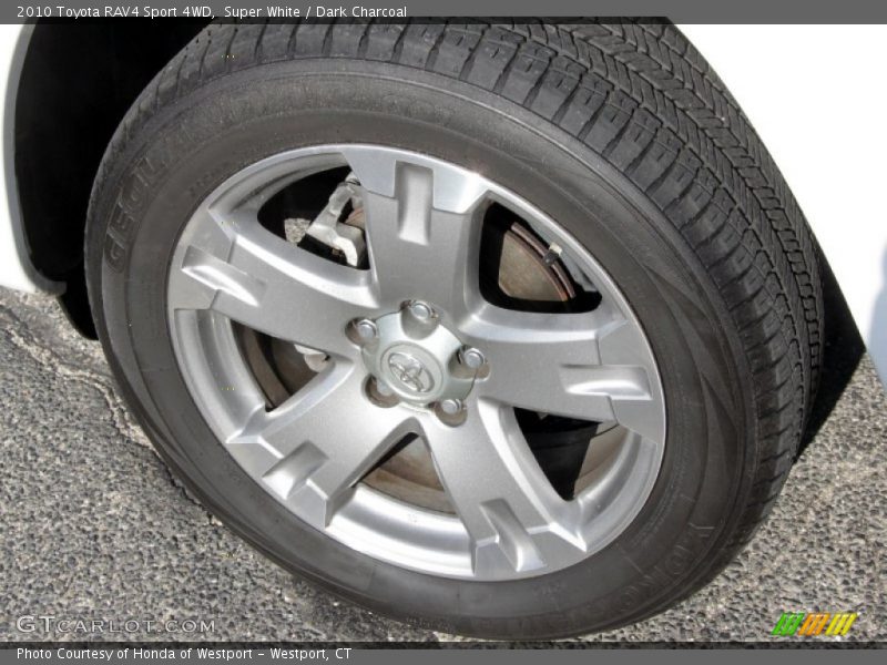 Super White / Dark Charcoal 2010 Toyota RAV4 Sport 4WD