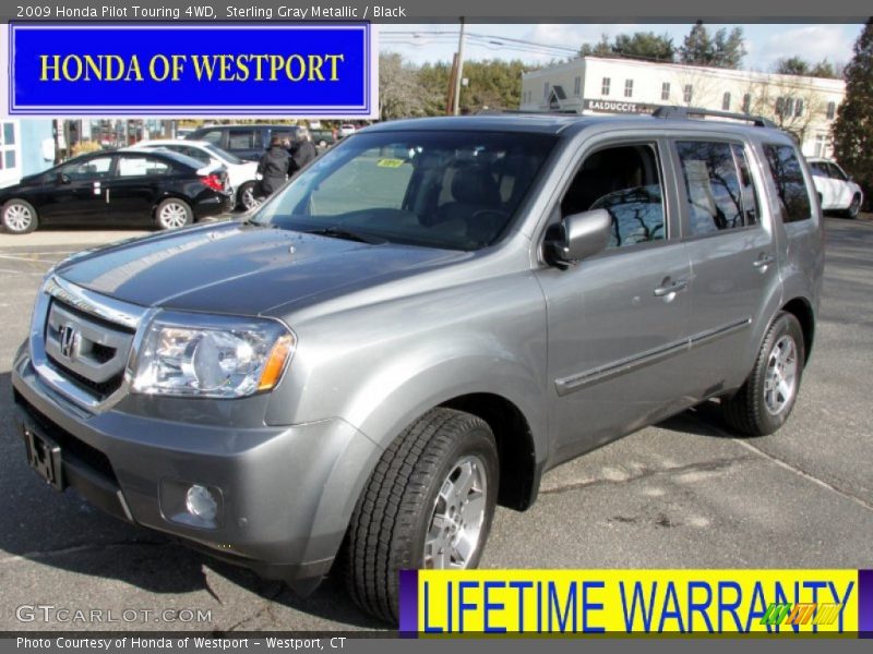 Sterling Gray Metallic / Black 2009 Honda Pilot Touring 4WD