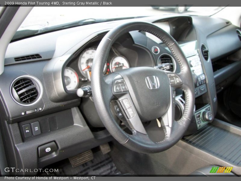 Sterling Gray Metallic / Black 2009 Honda Pilot Touring 4WD