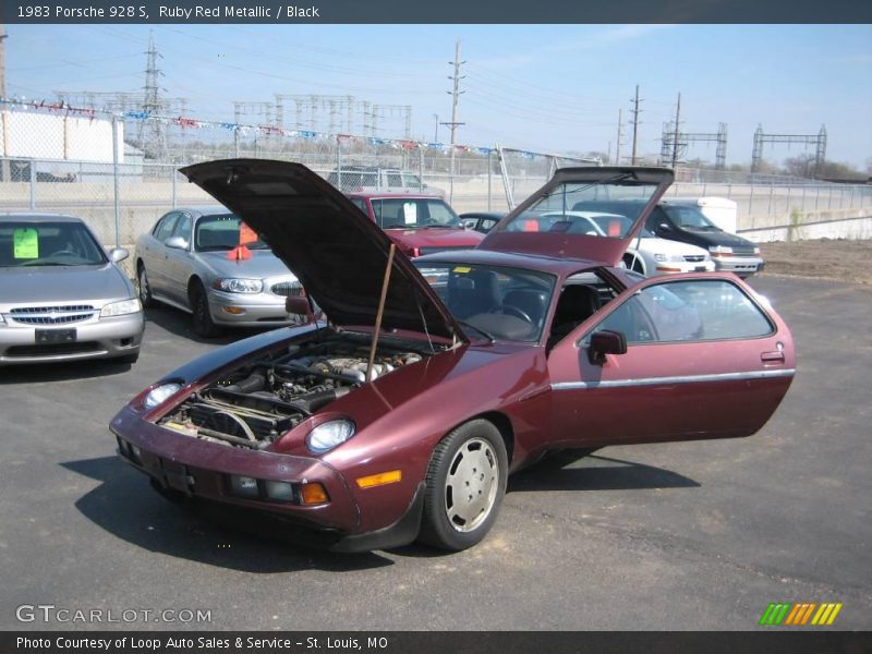 Ruby Red Metallic / Black 1983 Porsche 928 S