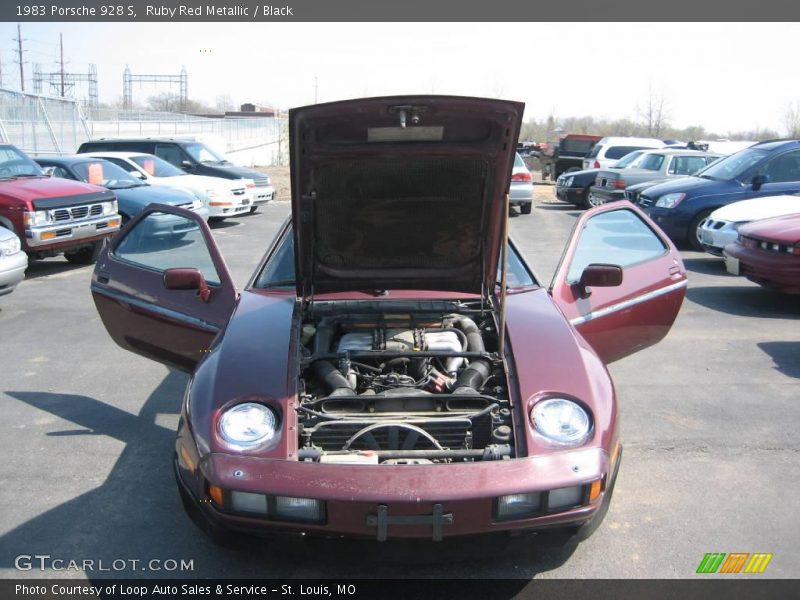 Ruby Red Metallic / Black 1983 Porsche 928 S