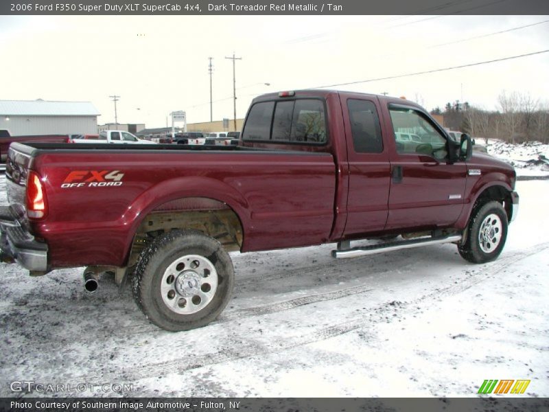 Dark Toreador Red Metallic / Tan 2006 Ford F350 Super Duty XLT SuperCab 4x4