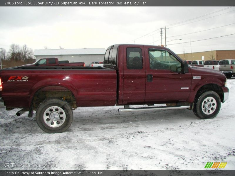 Dark Toreador Red Metallic / Tan 2006 Ford F350 Super Duty XLT SuperCab 4x4