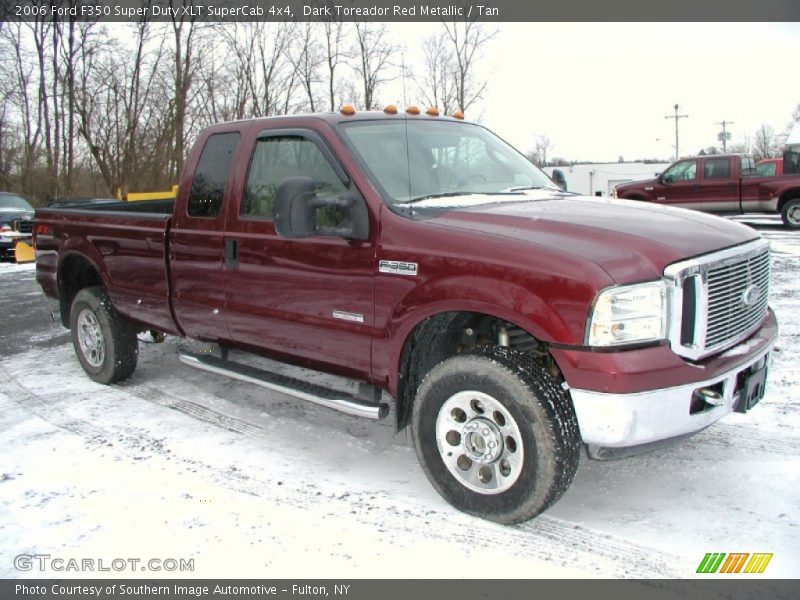 Dark Toreador Red Metallic / Tan 2006 Ford F350 Super Duty XLT SuperCab 4x4