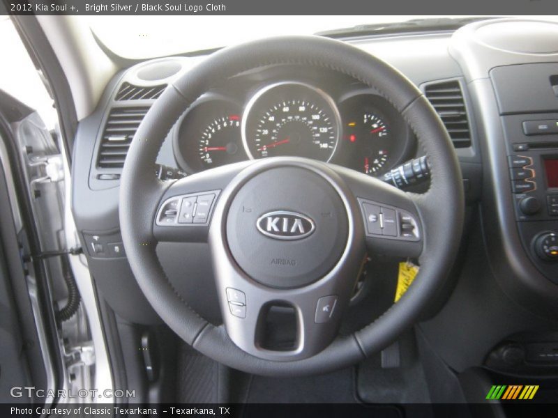 Bright Silver / Black Soul Logo Cloth 2012 Kia Soul +