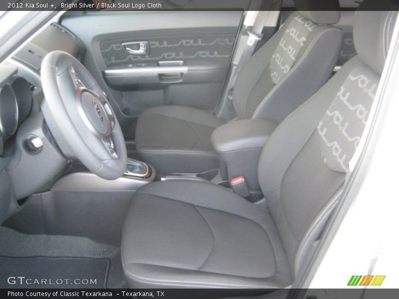 Bright Silver / Black Soul Logo Cloth 2012 Kia Soul +