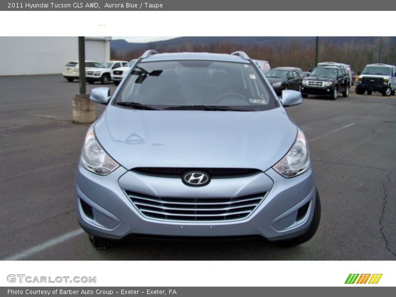 Aurora Blue / Taupe 2011 Hyundai Tucson GLS AWD
