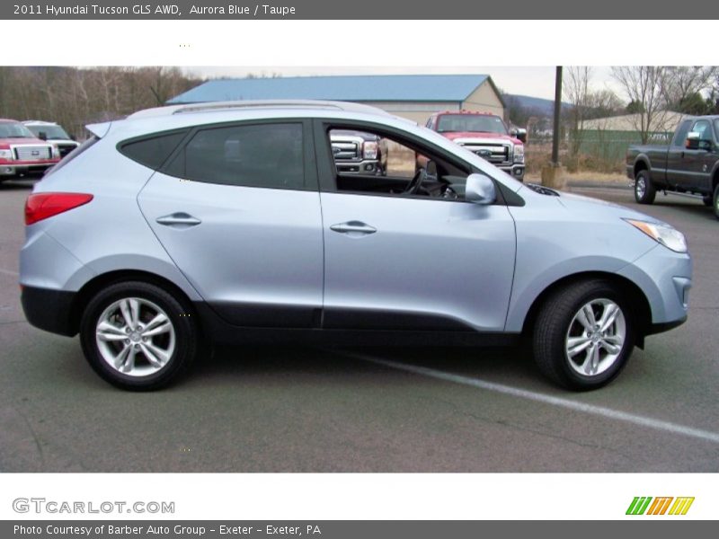 Aurora Blue / Taupe 2011 Hyundai Tucson GLS AWD