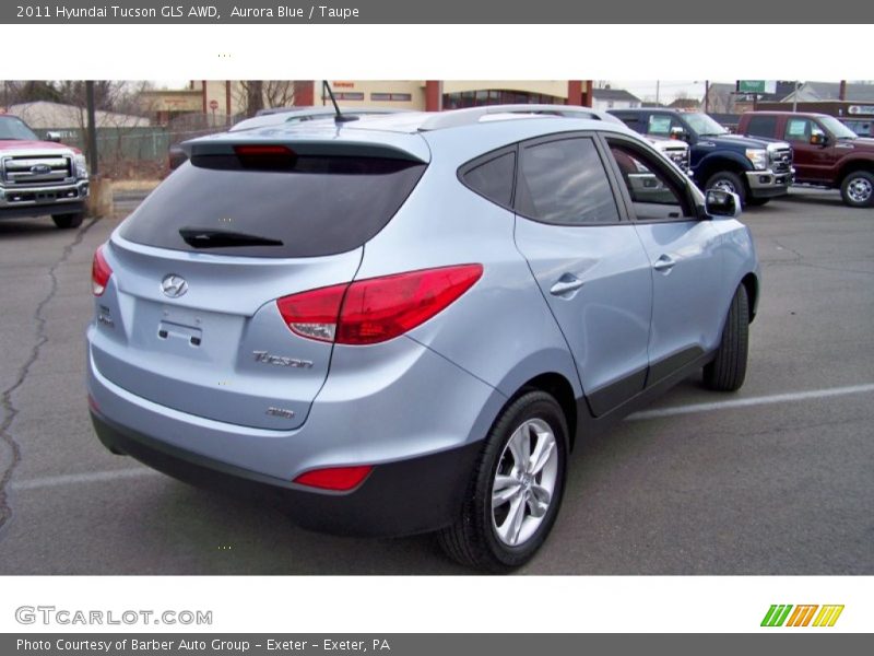 Aurora Blue / Taupe 2011 Hyundai Tucson GLS AWD