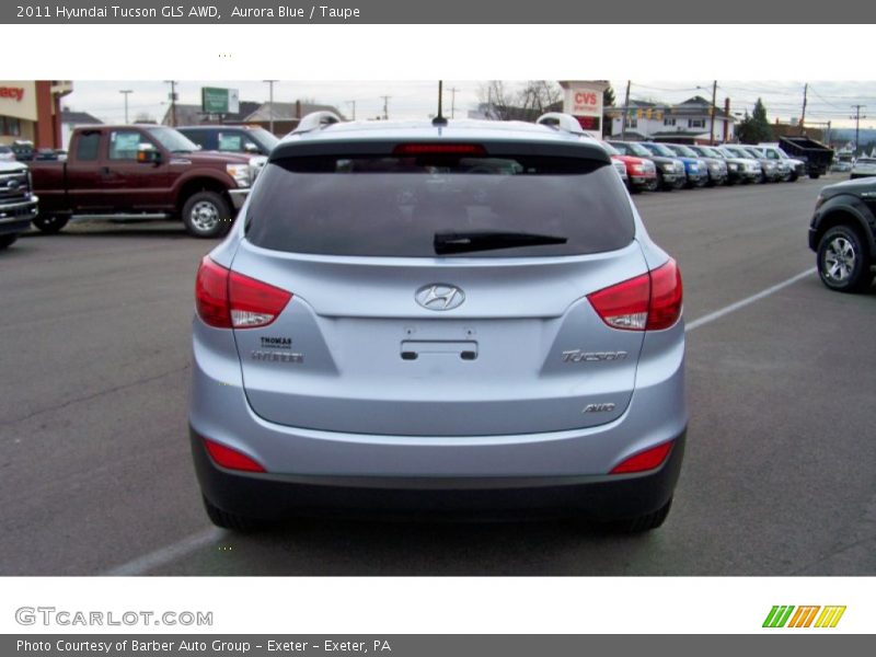 Aurora Blue / Taupe 2011 Hyundai Tucson GLS AWD