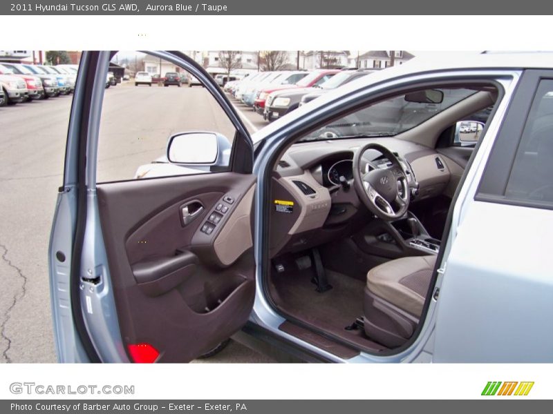Aurora Blue / Taupe 2011 Hyundai Tucson GLS AWD
