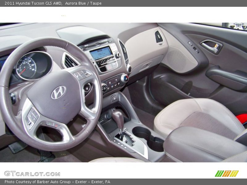 Aurora Blue / Taupe 2011 Hyundai Tucson GLS AWD