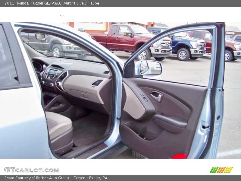 Aurora Blue / Taupe 2011 Hyundai Tucson GLS AWD