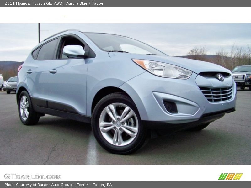 Aurora Blue / Taupe 2011 Hyundai Tucson GLS AWD