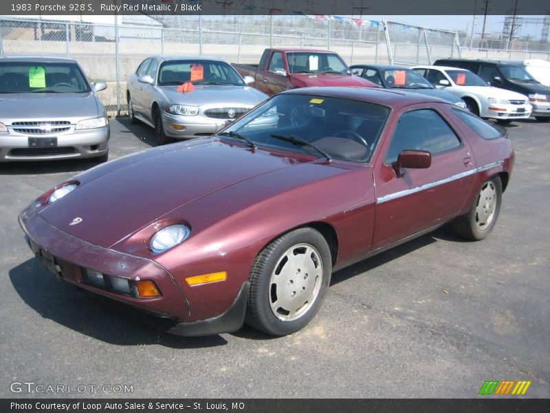 Ruby Red Metallic / Black 1983 Porsche 928 S