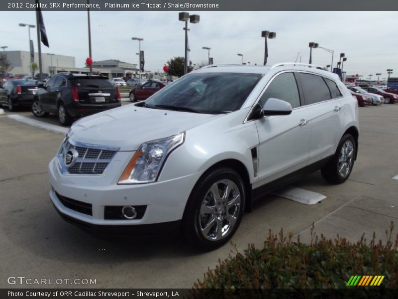 Platinum Ice Tricoat / Shale/Brownstone 2012 Cadillac SRX Performance