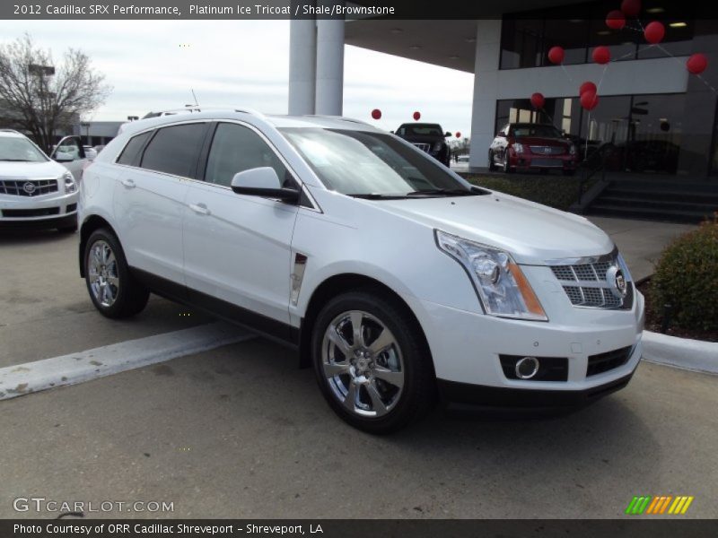 Platinum Ice Tricoat / Shale/Brownstone 2012 Cadillac SRX Performance