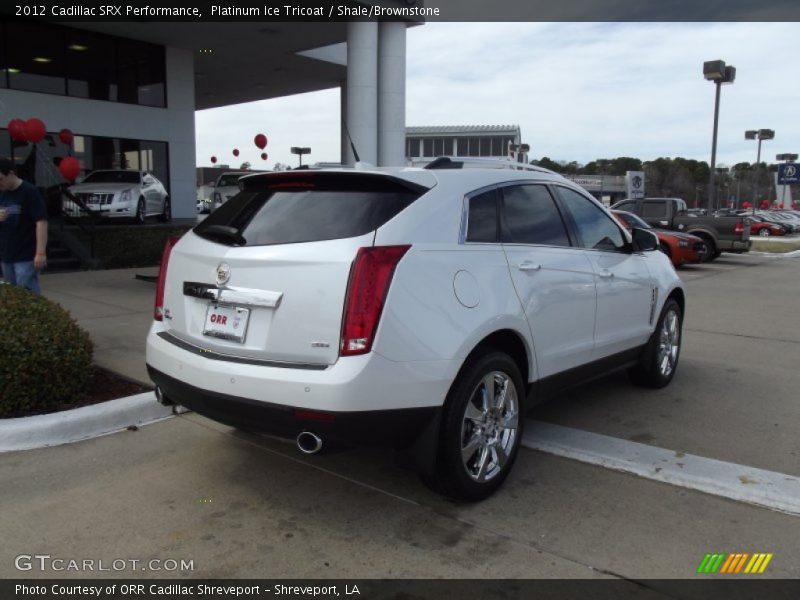 Platinum Ice Tricoat / Shale/Brownstone 2012 Cadillac SRX Performance