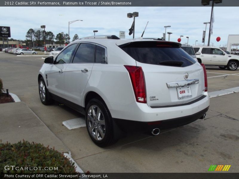 Platinum Ice Tricoat / Shale/Brownstone 2012 Cadillac SRX Performance