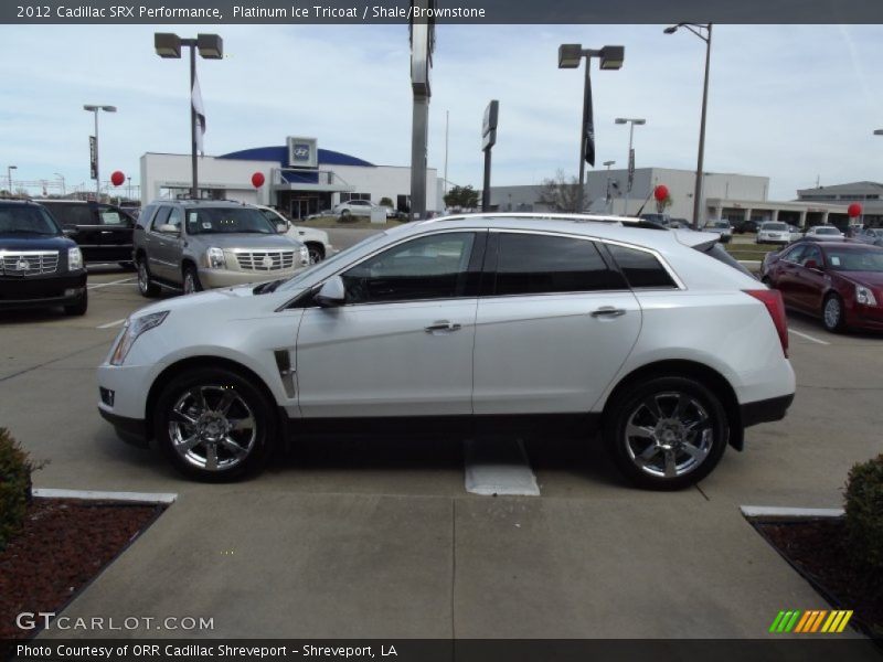 Platinum Ice Tricoat / Shale/Brownstone 2012 Cadillac SRX Performance