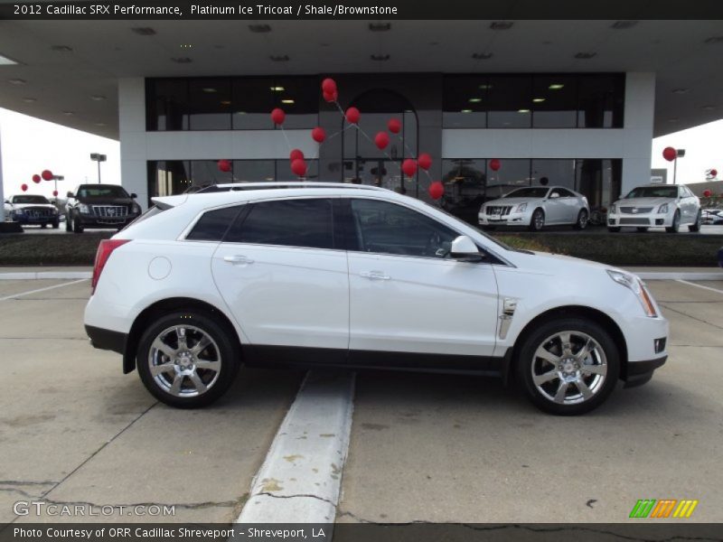 Platinum Ice Tricoat / Shale/Brownstone 2012 Cadillac SRX Performance