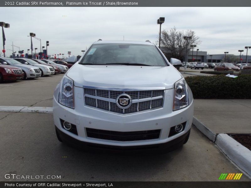 Platinum Ice Tricoat / Shale/Brownstone 2012 Cadillac SRX Performance
