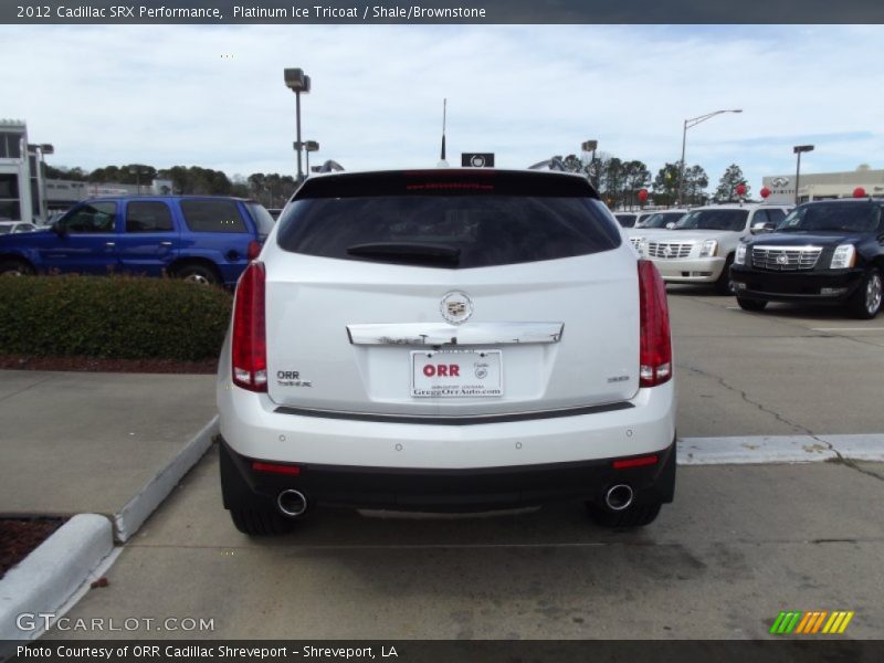 Platinum Ice Tricoat / Shale/Brownstone 2012 Cadillac SRX Performance