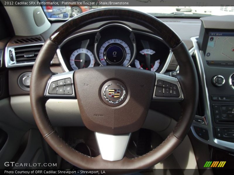 Platinum Ice Tricoat / Shale/Brownstone 2012 Cadillac SRX Performance