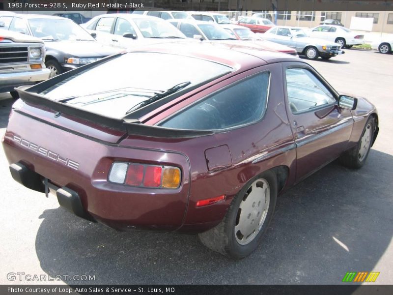Ruby Red Metallic / Black 1983 Porsche 928 S
