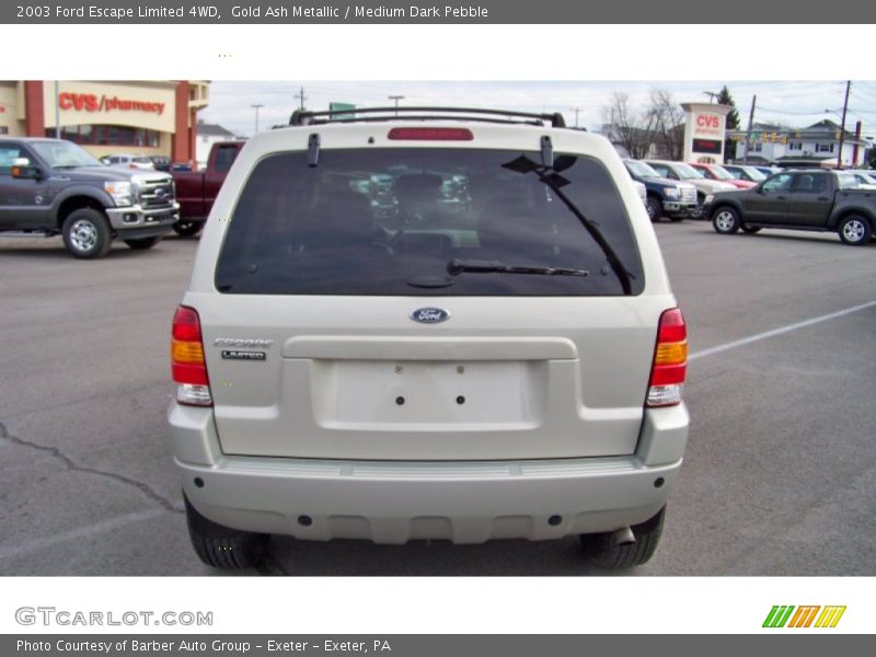 Gold Ash Metallic / Medium Dark Pebble 2003 Ford Escape Limited 4WD