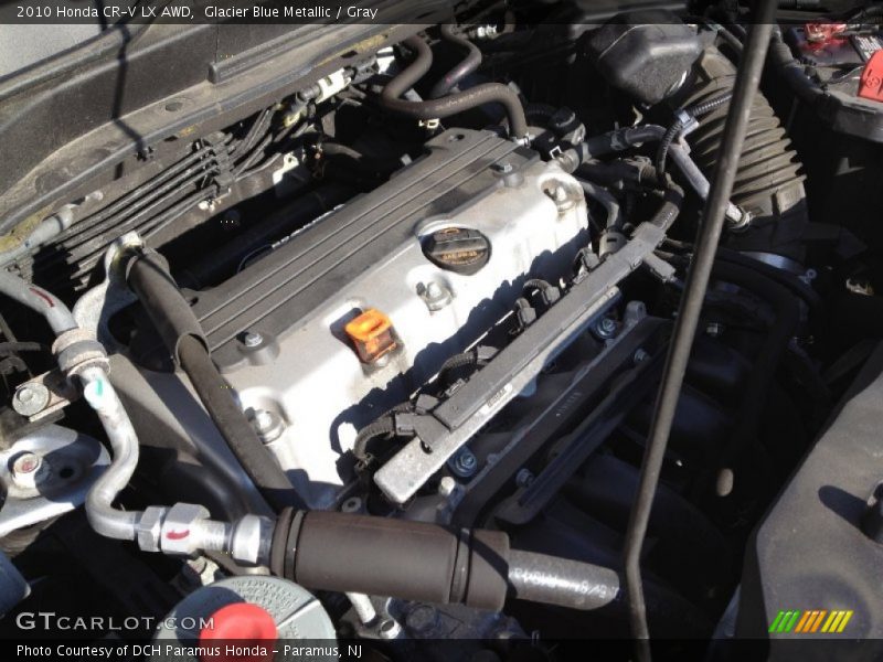 Glacier Blue Metallic / Gray 2010 Honda CR-V LX AWD