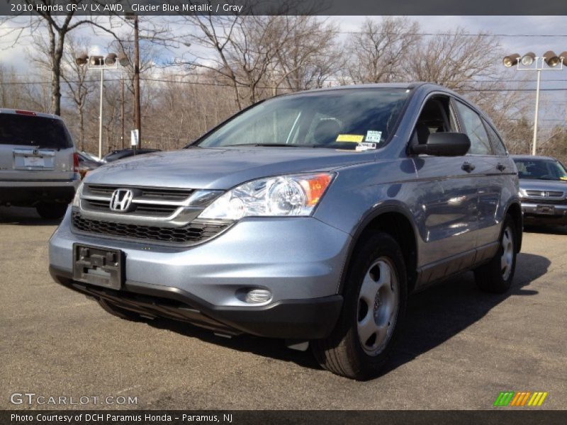 Glacier Blue Metallic / Gray 2010 Honda CR-V LX AWD