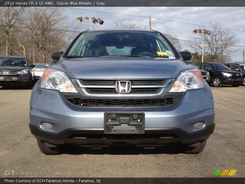 Glacier Blue Metallic / Gray 2010 Honda CR-V LX AWD