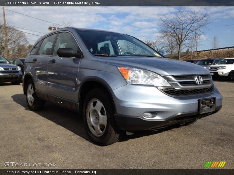 Glacier Blue Metallic / Gray 2010 Honda CR-V LX AWD