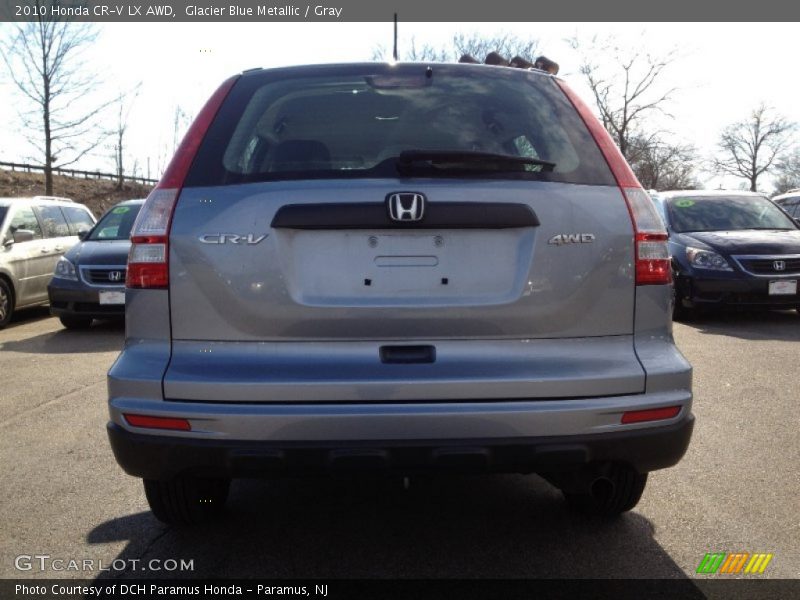 Glacier Blue Metallic / Gray 2010 Honda CR-V LX AWD