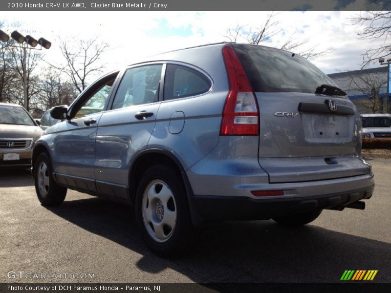 Glacier Blue Metallic / Gray 2010 Honda CR-V LX AWD