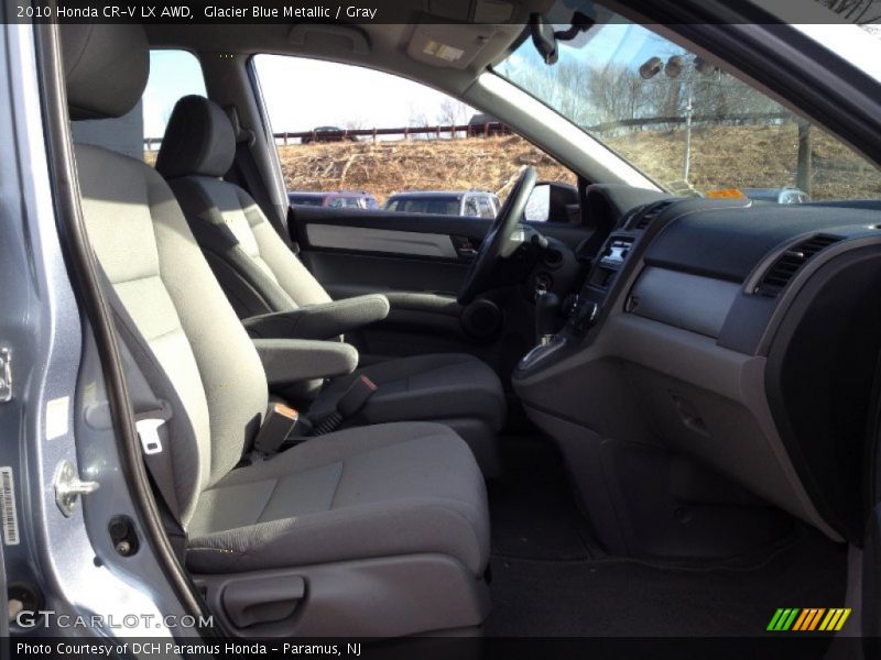 Glacier Blue Metallic / Gray 2010 Honda CR-V LX AWD