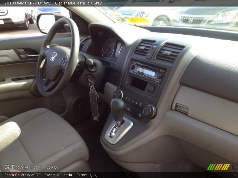 Glacier Blue Metallic / Gray 2010 Honda CR-V LX AWD