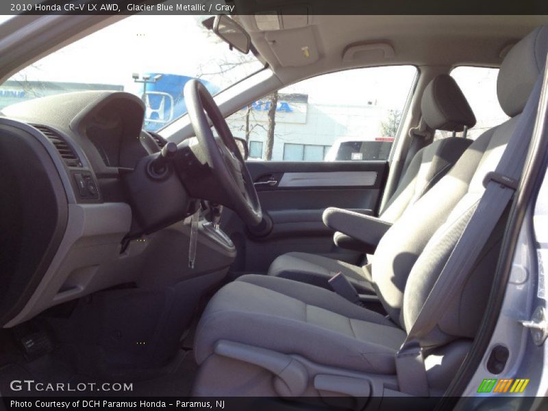 Glacier Blue Metallic / Gray 2010 Honda CR-V LX AWD